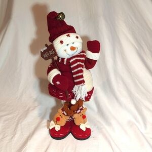 Houston Harvest Gifts Plush Standing SnowmFestive  Holiday Decoration
